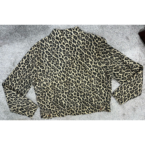 Judy Blue Cheetah Print Denim Jacket Women’s Size 3XL Button Up Collared JB750 - Picture 3 of 8